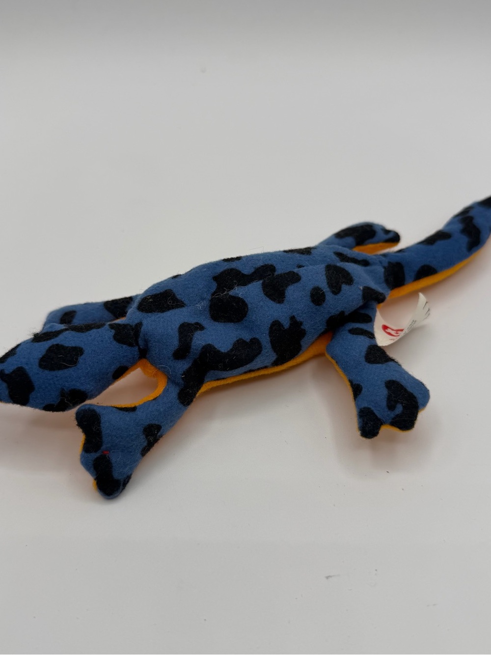 Ty Beanie Baby Lizzy Lizard 1995 Blue Black Orange Plush 8" Vintage